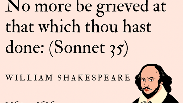 NO MORE BE GRIEVED AT THAT WHICH THOU HAST DONE: (SONNET 35) - WILLIAM SHAKESPEARE - Friendz10