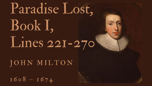 PARADISE LOST, BOOK I, LINES 221-270 - JOHN MILTON - Friendz10