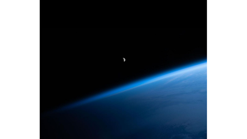 LET'S LOOK AT THE MOON IMAGE FROM ISS