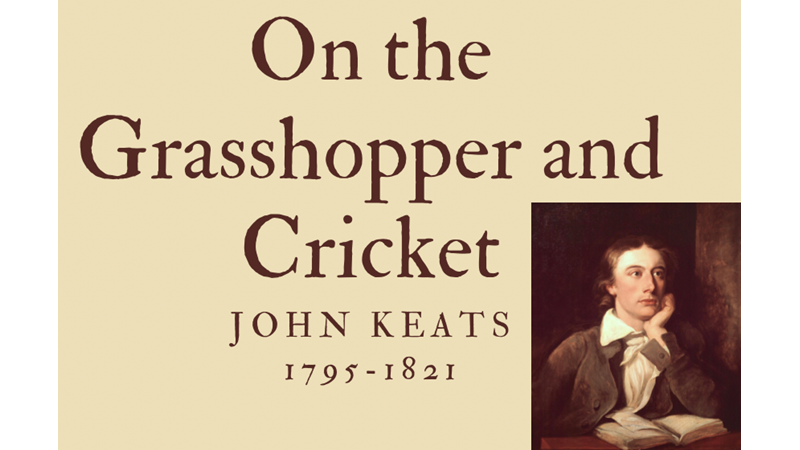 ON THE GRASSHOPPER AND CRICKET