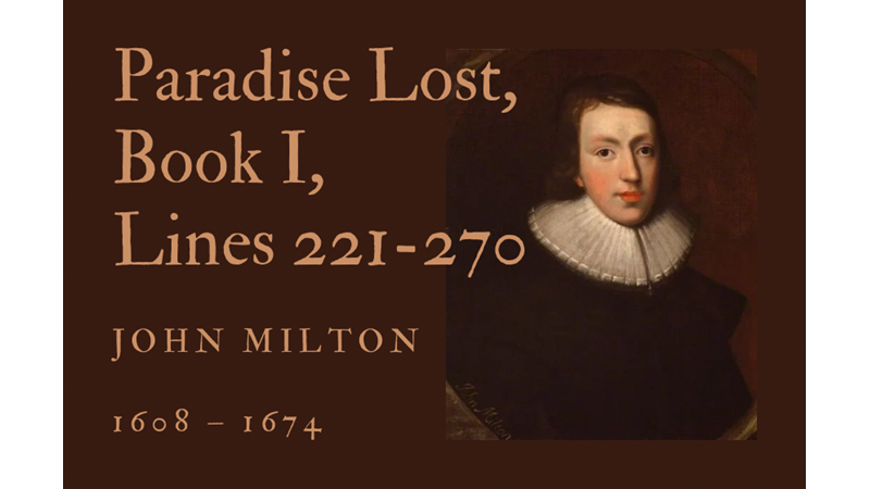 PARADISE LOST, BOOK I, LINES 221-270 - JOHN MILTON - Friendz10