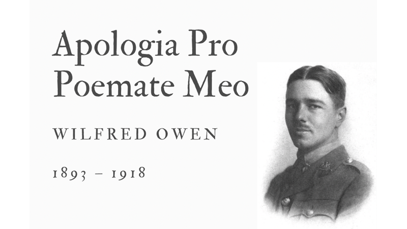 APOLOGIA PRO POEMATE MEO - WILFRED OWEN - Friendz10