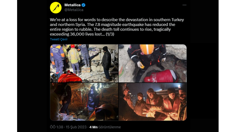 DÜNYADAN VE DÜNYACA ÜNLÜLERDEN ÜLKEMİZ İÇİN DEPREM ÇAĞRILARI