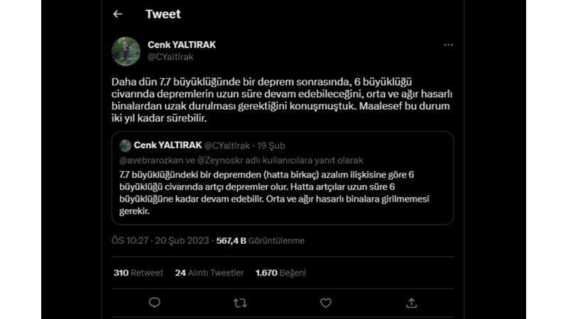 HATAY DEPREMİNDEN SONRA UZMANLARIN AÇIKLAMALARI