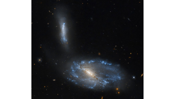 IMAGE OF TWO MERGING GALAXIES