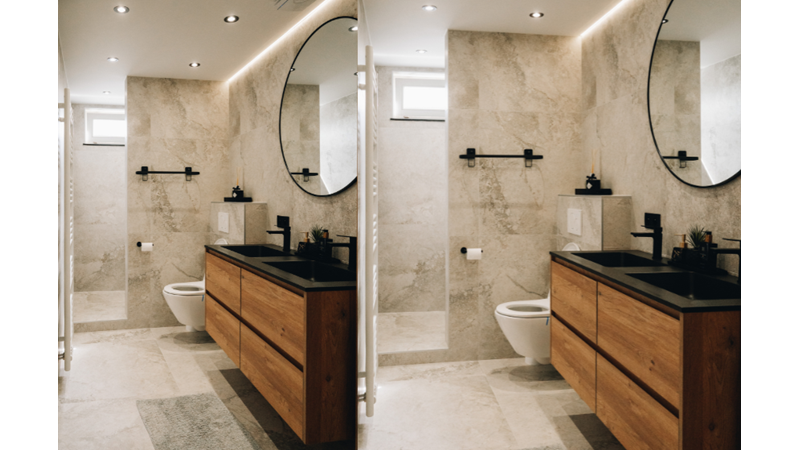 DEV DEKORASYON SERİSİ: SİYAH BANYO DEKORLARI