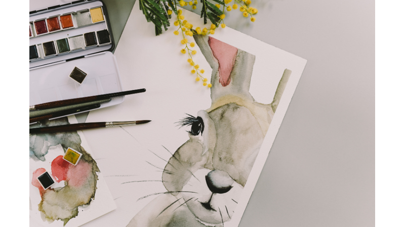 PASKALYA BAYRAMI: TAVŞAN ÇİZİMLİ KUTLAMA KARTI