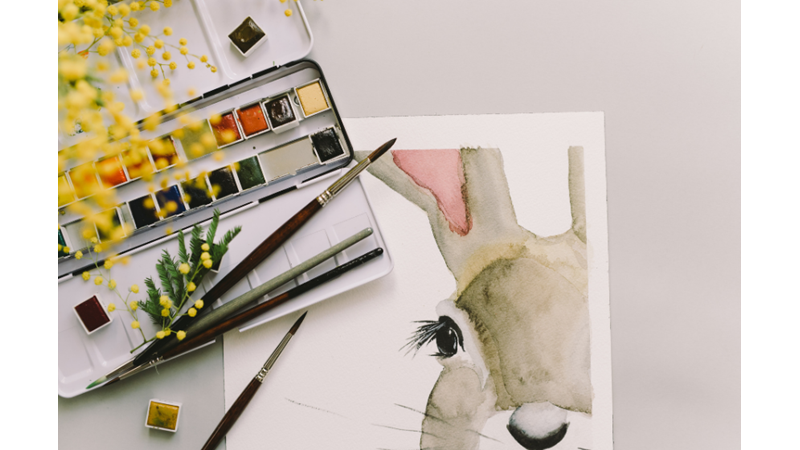 PASKALYA BAYRAMI: TAVŞAN ÇİZİMLİ KUTLAMA KARTI