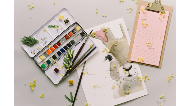 PASKALYA BAYRAMI: TAVŞAN ÇİZİMLİ KUTLAMA KARTI