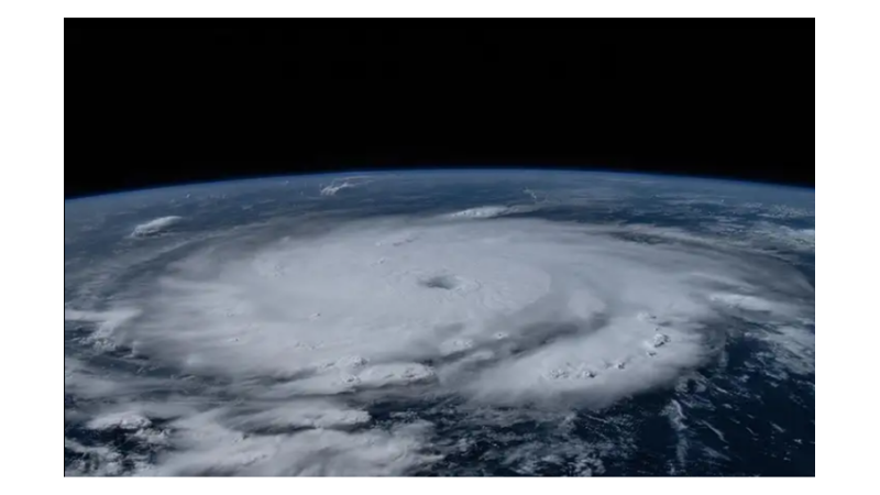 LET'S LOOK AT THE HURRICANE FROM SPACE!