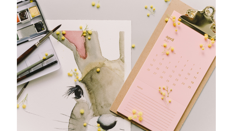 PASKALYA BAYRAMI: TAVŞAN ÇİZİMLİ KUTLAMA KARTI