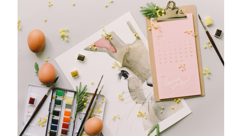 PASKALYA BAYRAMI: TAVŞAN ÇİZİMLİ KUTLAMA KARTI