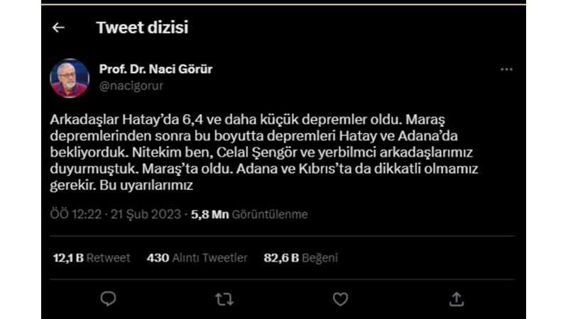 HATAY DEPREMİNDEN SONRA UZMANLARIN AÇIKLAMALARI