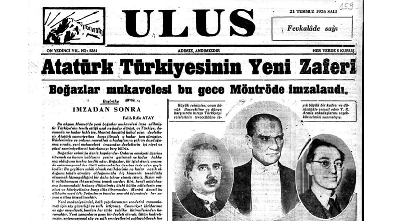 9 KASIM: MONTRÖ BOĞAZLAR SÖZLEŞMESİ’NİN YÜRÜRLÜĞE GİRMESİ