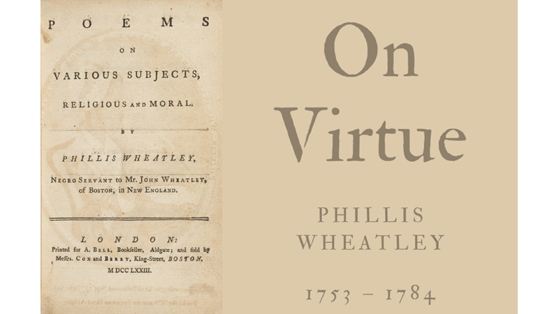 ON VIRTUE - PHILLIS WHEATLEY - Friendz10