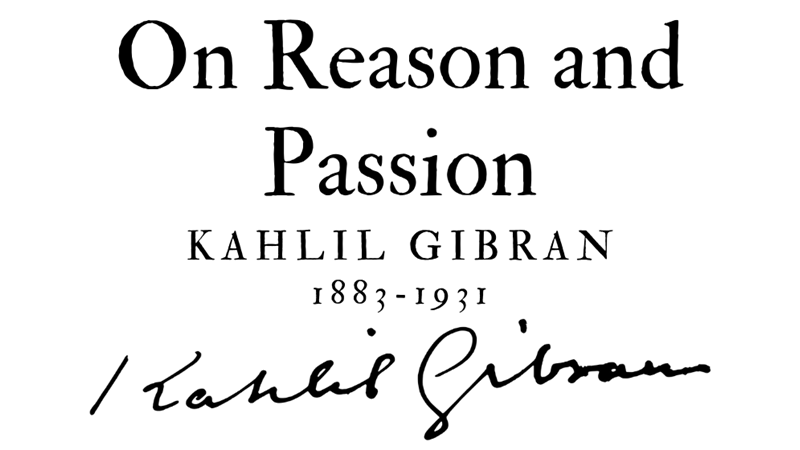 ON REASON AND PASSION