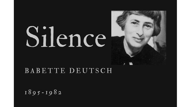 SILENCE - BABETTE DEUTSCH