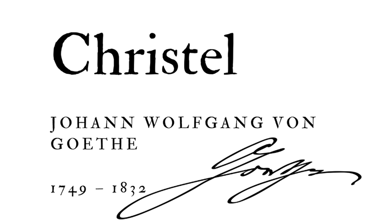 CHRISTEL - JOHANN WOLFGANG VON GOETHE - Friendz10